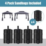 10x10ft Waterproof Gazebo with Mosquito Netting