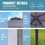 10x10ft Waterproof Gazebo with Mosquito Netting