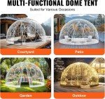 Waterproof Geodesic Bubble Tent for 4-6 People