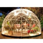 White Quick Assembly Geodesic Dome Tent for Camping