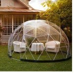 White Quick Assembly Geodesic Dome Tent for Camping