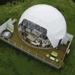 Custom Geodesic Dome Tent with Secure Glass Door