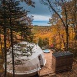 Custom Geodesic Dome Tent with Secure Glass Door