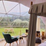 Custom Geodesic Dome Tent with Secure Glass Door