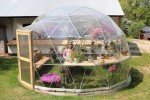 16 ft Geodesic Dome Greenhouse with Vinyl Cover