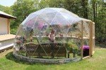 16 ft Geodesic Dome Greenhouse with Vinyl Cover