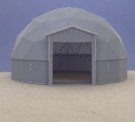 N Scale Geodesic Salt Shed Dome Model