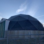 N Scale Geodesic Salt Shed Dome Model