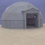 N Scale Geodesic Salt Shed Dome Model