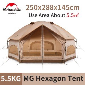 Luxury Hexagon Yurt Tent for 4 Campers