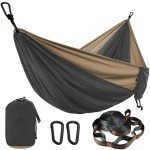 Double Parachute Hammock with Straps and Carabiner