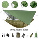 Portable Camping Hammock with Mosquito Net & Rainfly