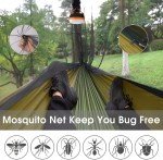 Portable Camping Hammock with Mosquito Net & Rainfly