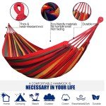 Portable 1-2 Person Rainbow Stripe Hammock Swing