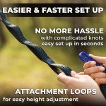 Tree-Friendly Camping Hammock Straps with Adjustable Loops