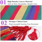 Portable 1-2 Person Rainbow Stripe Hammock Swing