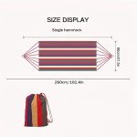 Portable 1-2 Person Rainbow Stripe Hammock Swing