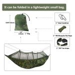 Portable Camping Hammock with Mosquito Net and Rainfly
