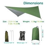 Portable Camping Hammock with Mosquito Net and Rainfly