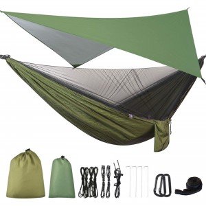 Portable Camping Hammock with Mosquito Net and Canopy