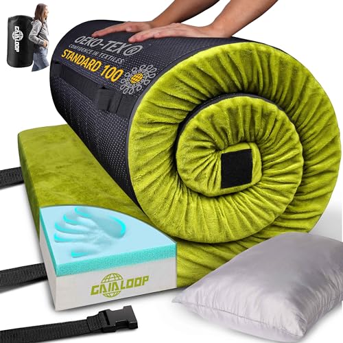 Gaialoop 3 Inch Memory Foam Camping Mattress Pad