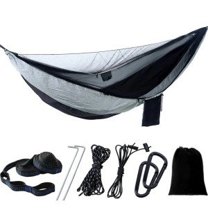 Portable Double Camping Hammock with Mosquito Net
