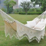 Large Brazilian Macrame Hammock with Tassels
