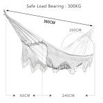 Large Brazilian Macrame Hammock with Tassels