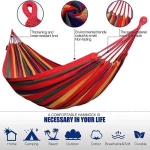 Portable Outdoor Camping Hammock with Slings and Hooks