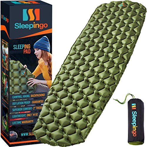 Sleepingo Ultralight Large Camping Sleeping Pad - Compact & Inflatable
