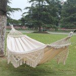Double Outdoor Hammock with Tassels for Camping
