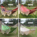 Double Outdoor Hammock with Tassels for Camping