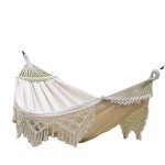 Double Outdoor Hammock with Tassels for Camping
