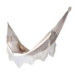 Macrame Double Hammock with Tassels for Relaxing