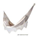 Macrame Double Hammock with Tassels for Relaxing