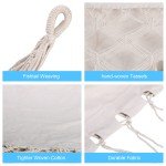 Boho Macrame Double Hammock with Fringe Tassels