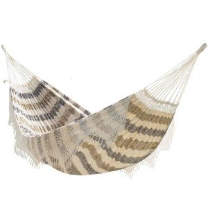 Brazilian Double Hammock Costa Stripe Cream & Grey