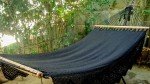 Whitsunday Luxury Black Cotton Hammock with Spreader Bars