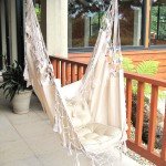 Ivory Hanging Hammock Chair - Luxury Comfort