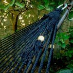 Whitsunday Luxury Black Cotton Hammock with Spreader Bars