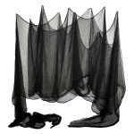 Spooky Black Gauze Cloth for Halloween Decor
