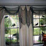 Spooky Black Gauze Cloth for Halloween Decor