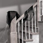 Spooky Black Gauze Cloth for Halloween Decor