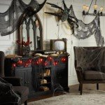 Spooky Black Gauze Cloth for Halloween Decor