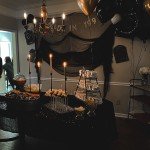 Creepy Black Halloween Gauze Spider Web Decor