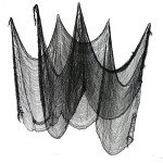 Creepy Black Halloween Gauze Spider Web Decor