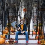 Black Halloween Creepy Cloth Spider Web Decoration