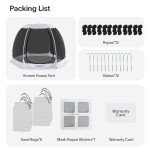 Instant Setup Screen House Tent for 4-8 People