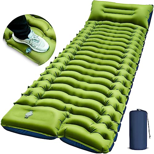 Yuzonc Ultralight Camping Sleeping Pad with Built-in Pillow
