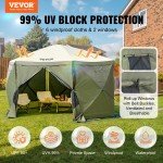 VEVOR 6-Sided Pop Up Camping Canopy Tent